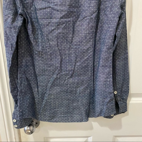 J.Crew Chambray Polka Dot Perfect Shirt 00 XS XXS - Picture 9 of 11